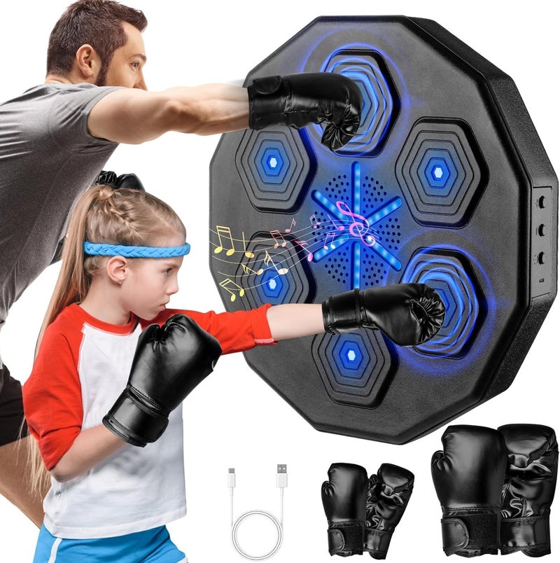 Beyn 2025 New Music Boxing Machine, Upgraded 2.0 Smart Bluetooth Music Boxing Parent-Child Games, Wall-Mounted Exercise Equipment for Home Exercise - Image 1